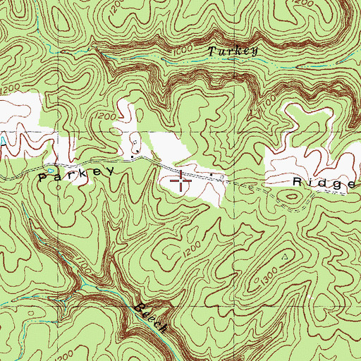 Topographic Map of Parkey Ridge, KY