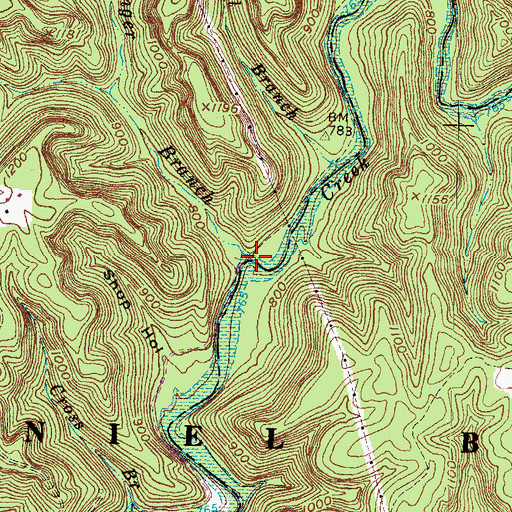 Topographic Map of Passenger Branch, KY