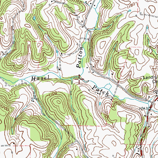 Topographic Map of Patton Branch, KY