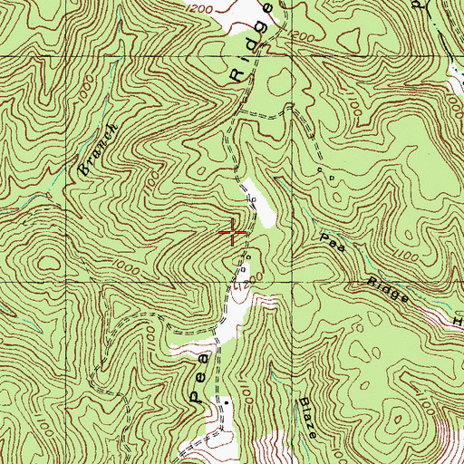 Topographic Map of Pea Ridge, KY