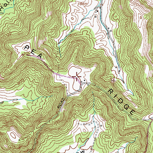 Topographic Map of Pea Ridge, KY