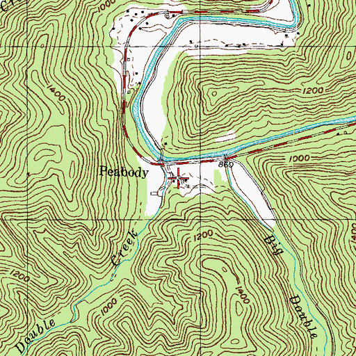 Topographic Map of Peabody, KY