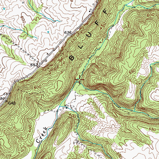 Topographic Map of Peck Branch, KY