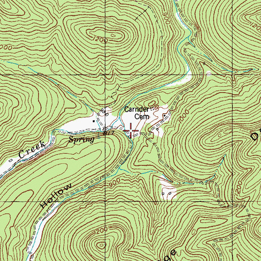 Topographic Map of Pendleton Hollow, KY