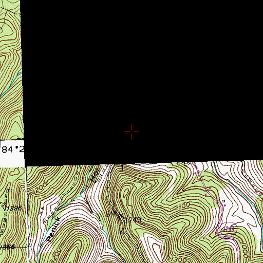 Topographic Map of Penick Hollow, KY