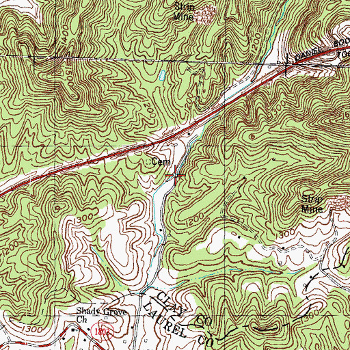 Topographic Map of Peters School, KY