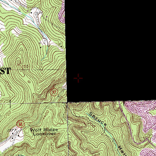 Topographic Map of Phillips Cemetery, KY