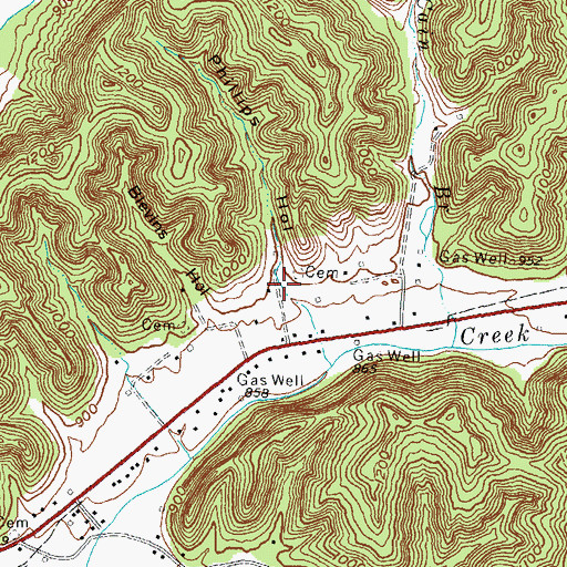 Topographic Map of Phillips Hollow, KY