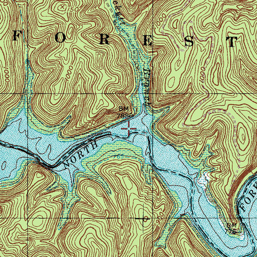 Topographic Map of Pickett Branch, KY