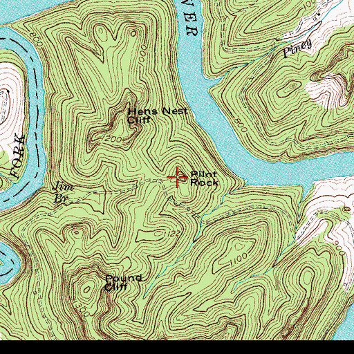 Topographic Map of Pilot Rock, KY