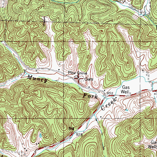 Topographic Map of Pine Grove Church, KY