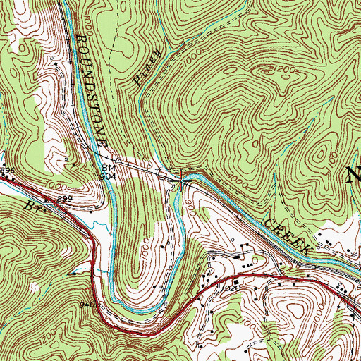 Topographic Map of Piney Branch, KY