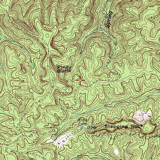 Topographic Map of Piney Butte, KY