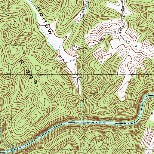 Topographic Map of Ping Hollow, KY
