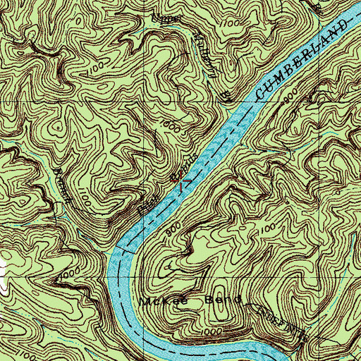 Topographic Map of Pitch Rapids, KY