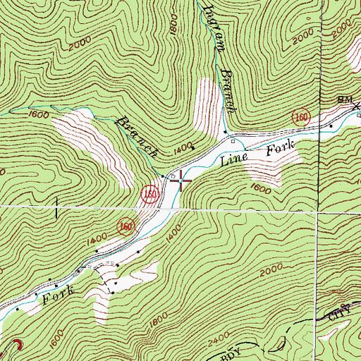 Topographic Map of Pitcher Branch, KY