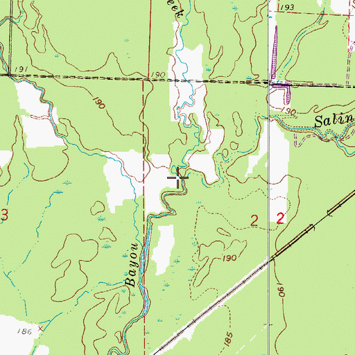 Topographic Map of Lost Creek, AR