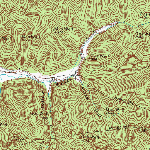 Topographic Map of Pitts Hollow, KY