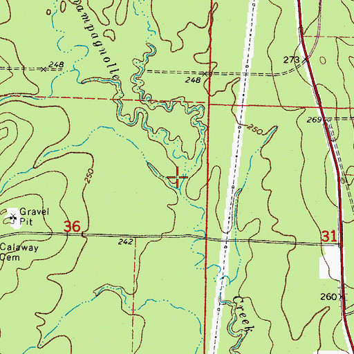 Topographic Map of Lost Creek, AR