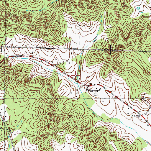 Topographic Map of Pleasant Valley Church, KY