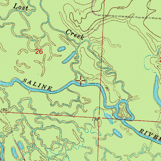 Topographic Map of Lost Creek, AR