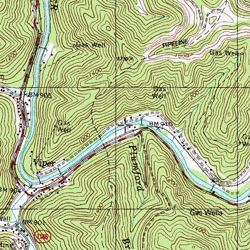 Topographic Map of Plumford Branch, KY