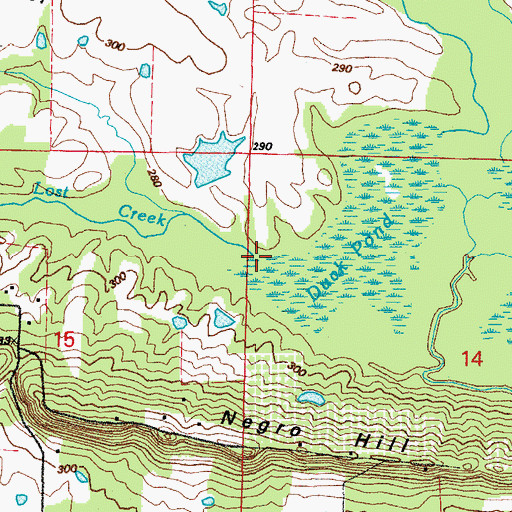 Topographic Map of Lost Creek, AR