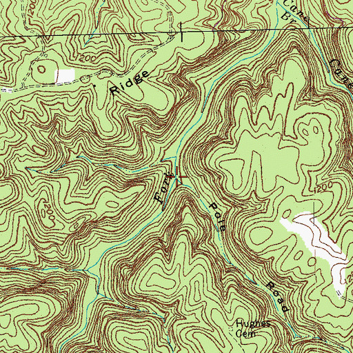 Topographic Map of Pole Road Hollow, KY
