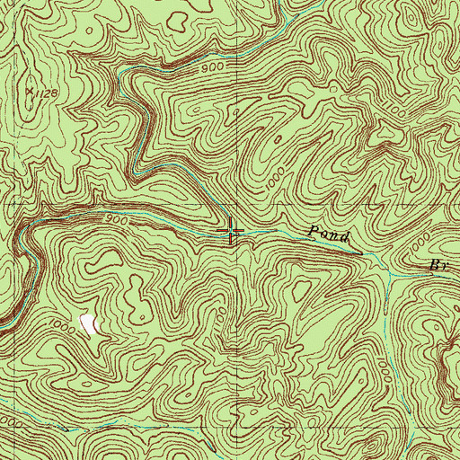 Topographic Map of Pond Branch, KY