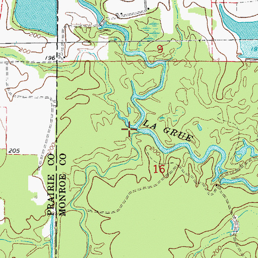 Topographic Map of Lost Island Bayou, AR