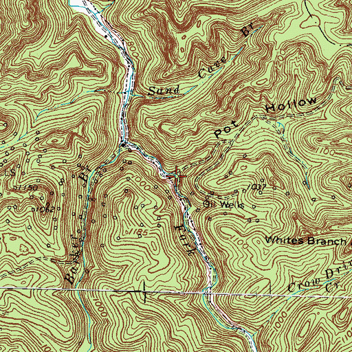 Topographic Map of Pot Hollow, KY