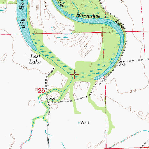 Topographic Map of Lost Lake, AR