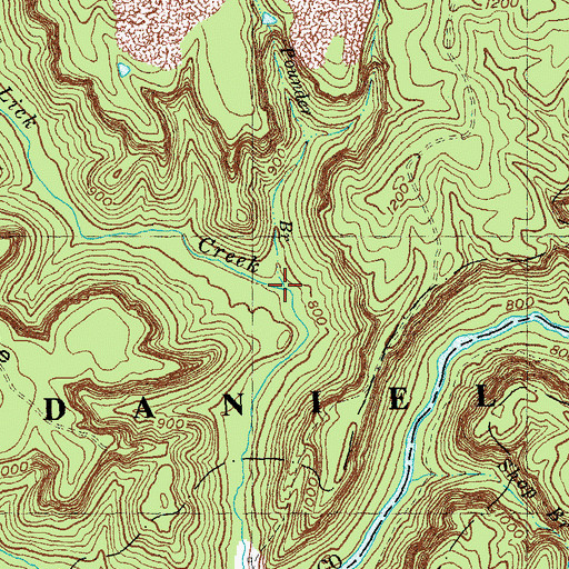 Topographic Map of Pounder Branch, KY