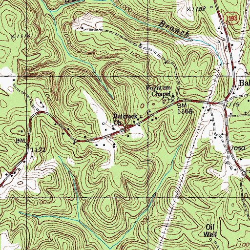 Topographic Map of Poynters School, KY