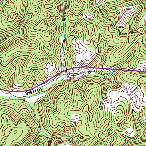 Topographic Map of Price Valley School, KY