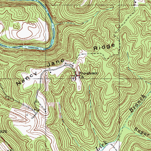 Topographic Map of Providence Church, KY