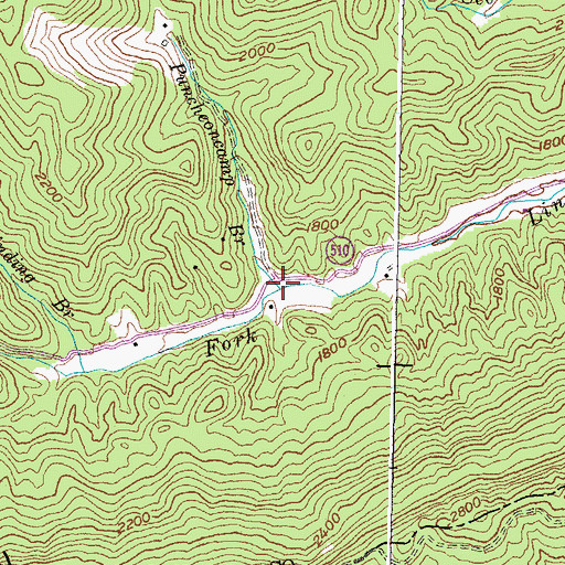 Topographic Map of Puncheoncamp Branch, KY