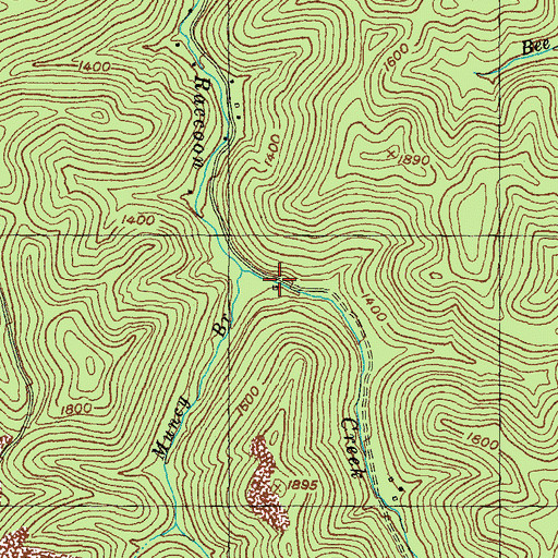 Topographic Map of Raccoon School, KY