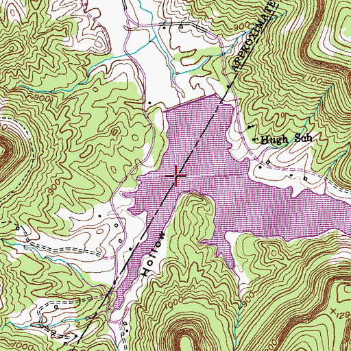 Topographic Map of Radford Hollow, KY