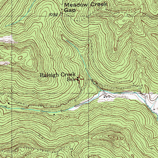 Topographic Map of Raleigh Creek School, KY