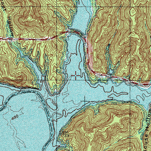 Topographic Map of Ramey Creek, KY