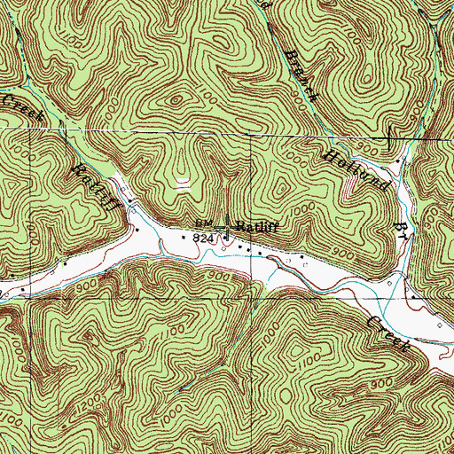 Topographic Map of Ratliff, KY