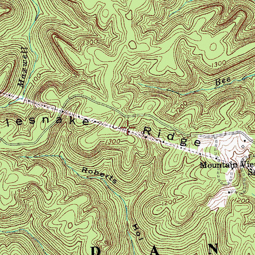 Topographic Map of Rattlesnake Ridge, KY