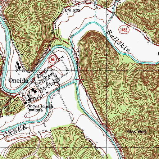 Topographic Map of Red Bird River, KY