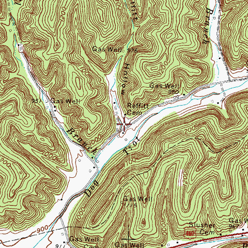 Topographic Map of Reffitt Hollow, KY