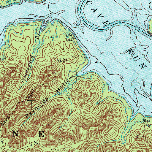 Topographic Map of Reynolds Hollow, KY