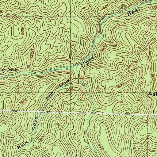 Topographic Map of Rich Cove Hollow, KY