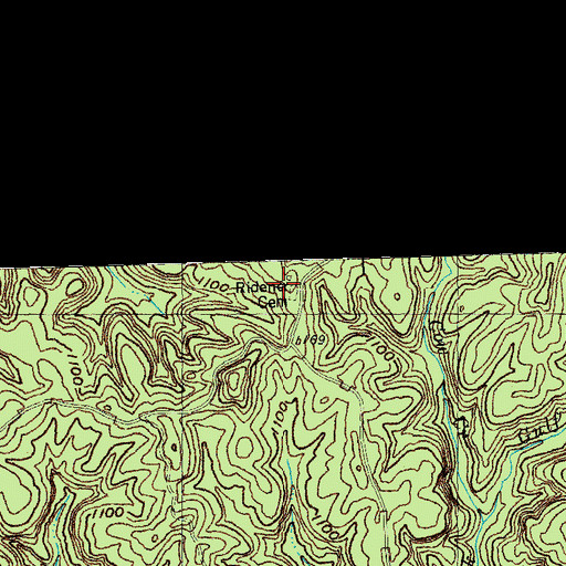 Topographic Map of Ridener Cemetery, KY