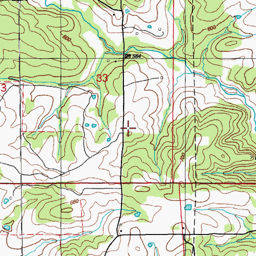 Topographic Map of Lower Bone School, AR