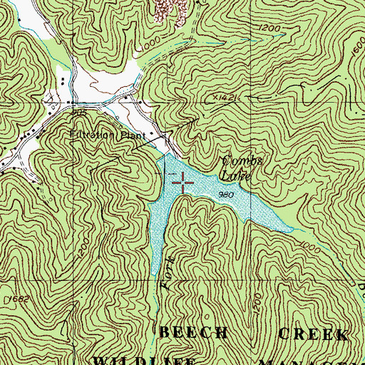 Topographic Map of Right Hand Fork, KY